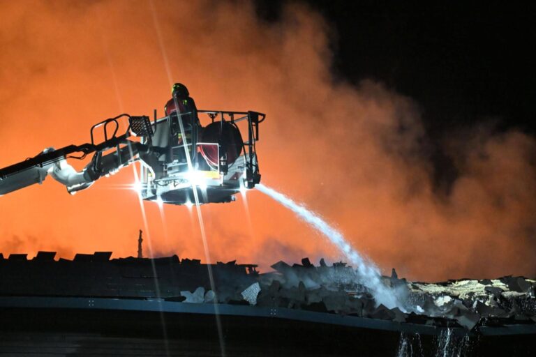 Fire crews hail overwhelming support after school blaze