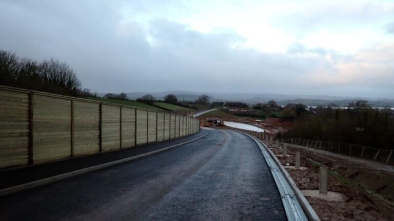 Dinan Way scheme progressing but slowed by wet weather