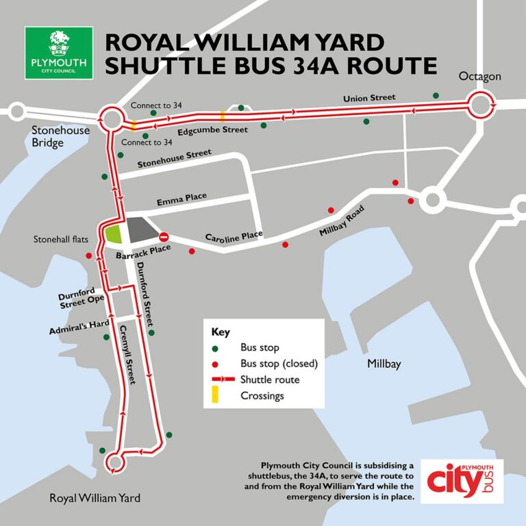 Lifeline bus returns to Royal William Yard after travel chaos