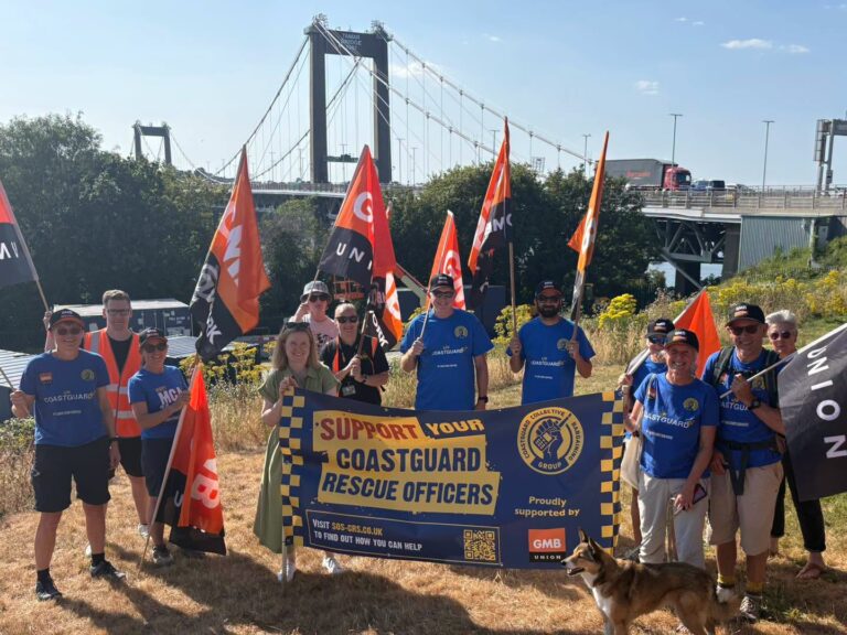 Coastguard rescue officers win support as Tamar Bridge protest continues